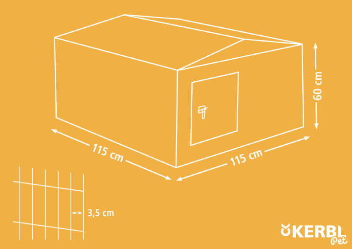 KERBL Freilaufgehege Easy mit Sonnenschutz